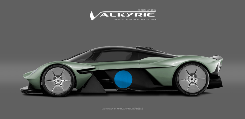 Illustration for article titled The Aston Martin Valkyrie Looks Especially Good In Classic Racing Liveries